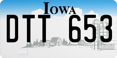IA license plate DTT653
