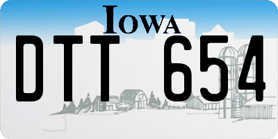 IA license plate DTT654