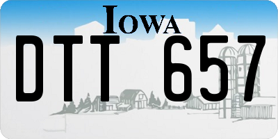 IA license plate DTT657