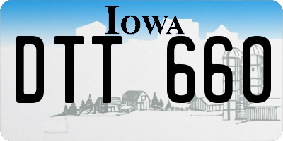 IA license plate DTT660