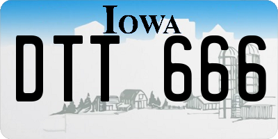 IA license plate DTT666