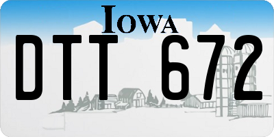 IA license plate DTT672