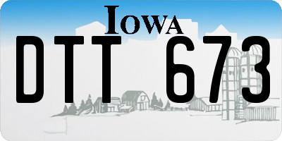IA license plate DTT673