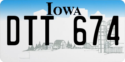 IA license plate DTT674