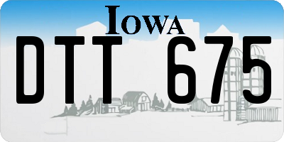IA license plate DTT675