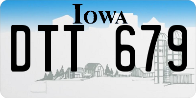 IA license plate DTT679