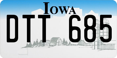 IA license plate DTT685
