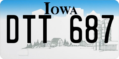 IA license plate DTT687