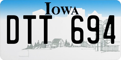 IA license plate DTT694