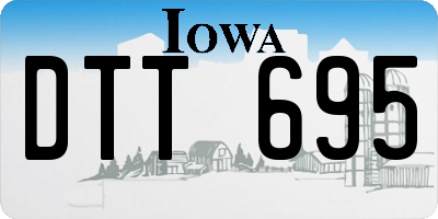 IA license plate DTT695