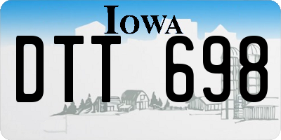 IA license plate DTT698