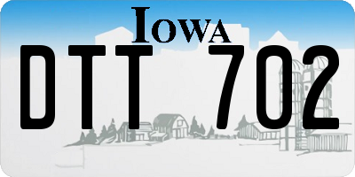 IA license plate DTT702
