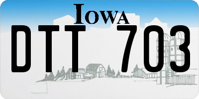 IA license plate DTT703