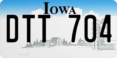 IA license plate DTT704