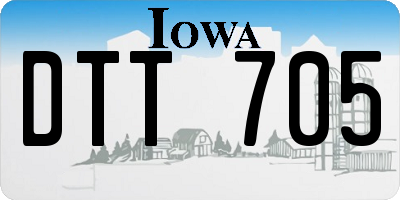 IA license plate DTT705