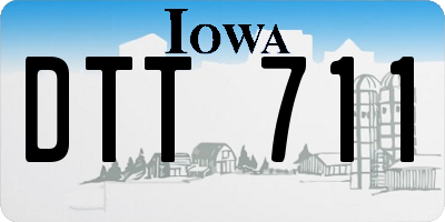IA license plate DTT711