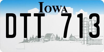 IA license plate DTT713