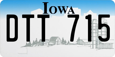 IA license plate DTT715