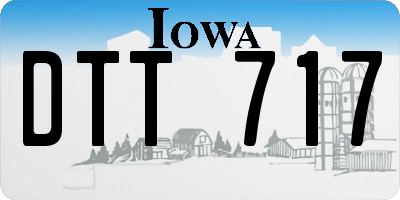 IA license plate DTT717