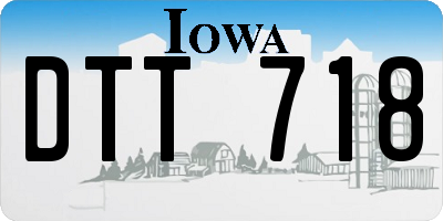 IA license plate DTT718