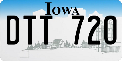 IA license plate DTT720