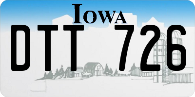 IA license plate DTT726
