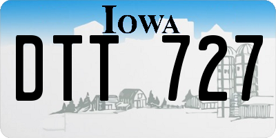 IA license plate DTT727