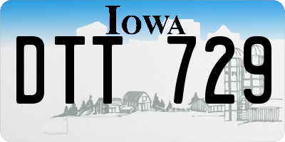 IA license plate DTT729