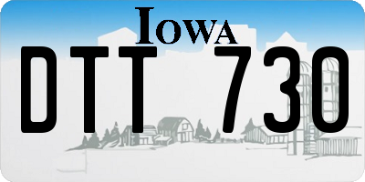 IA license plate DTT730