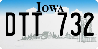 IA license plate DTT732