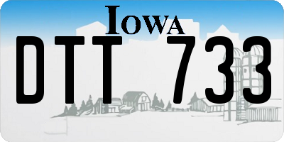 IA license plate DTT733