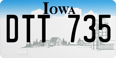 IA license plate DTT735