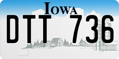 IA license plate DTT736
