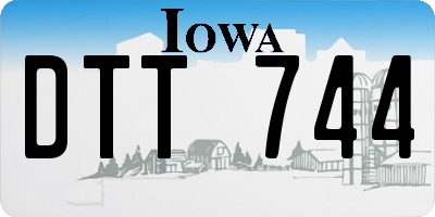 IA license plate DTT744