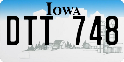 IA license plate DTT748