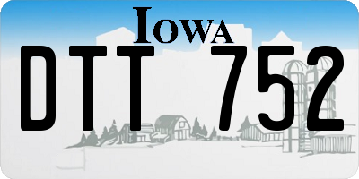 IA license plate DTT752