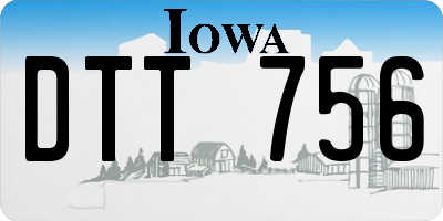 IA license plate DTT756