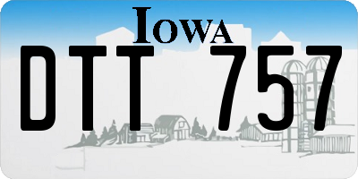 IA license plate DTT757