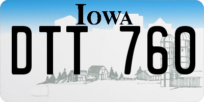 IA license plate DTT760