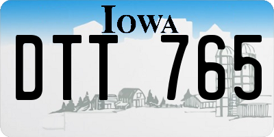 IA license plate DTT765