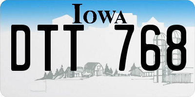 IA license plate DTT768