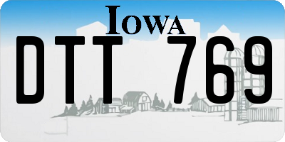 IA license plate DTT769