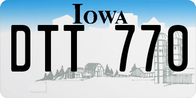 IA license plate DTT770