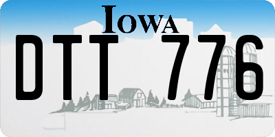 IA license plate DTT776