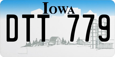 IA license plate DTT779