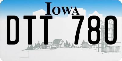 IA license plate DTT780