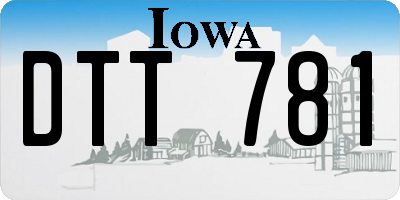 IA license plate DTT781
