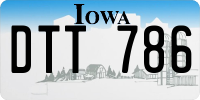 IA license plate DTT786