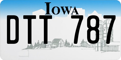 IA license plate DTT787