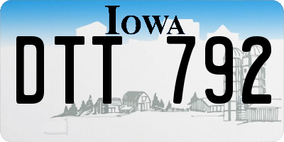 IA license plate DTT792